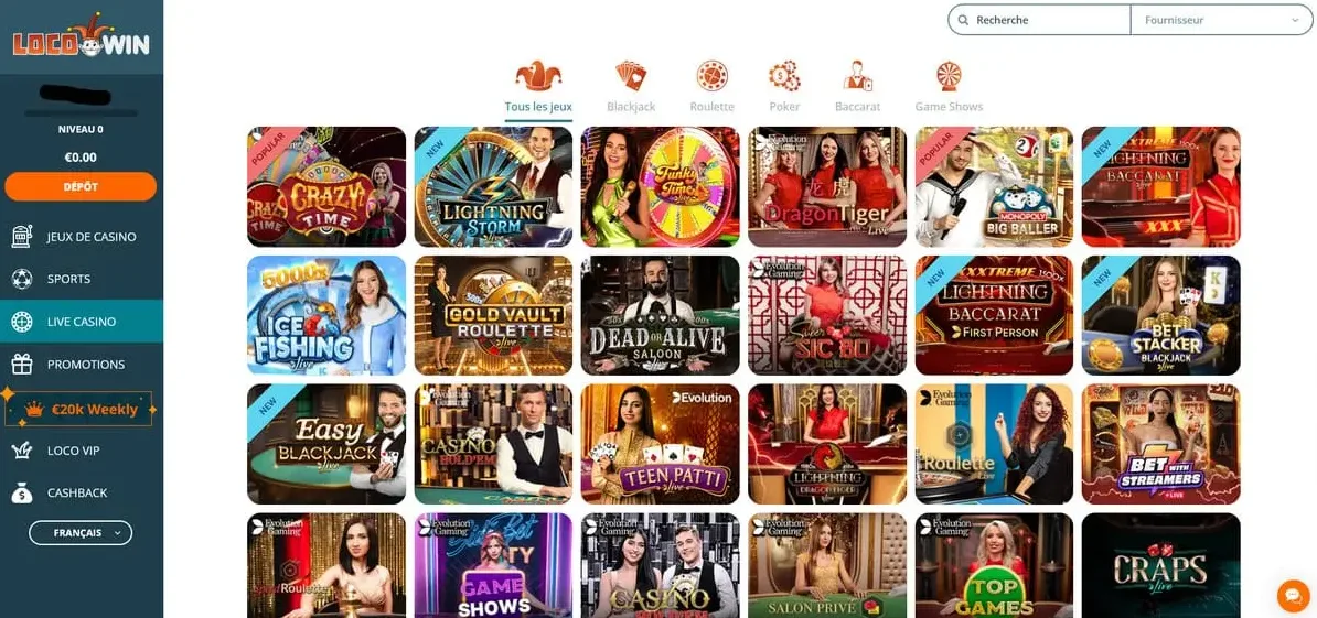 Locowin Casino bonus